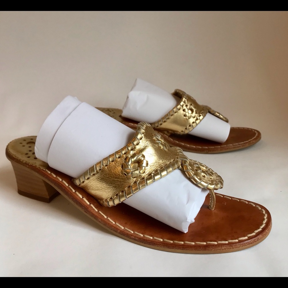 Jack Rogers Mules! Metallic Gold